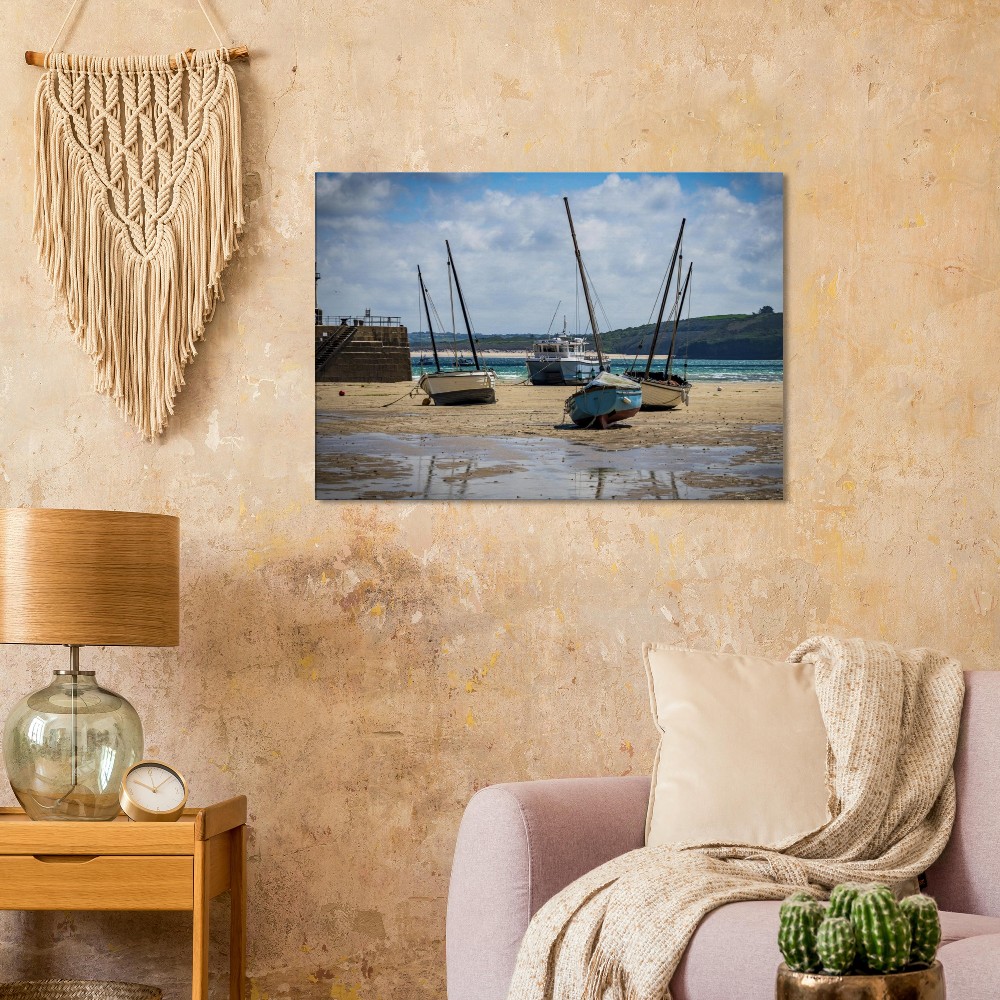 St Ives Harbour, Low Tide - Fine art Canvas print - Image 3