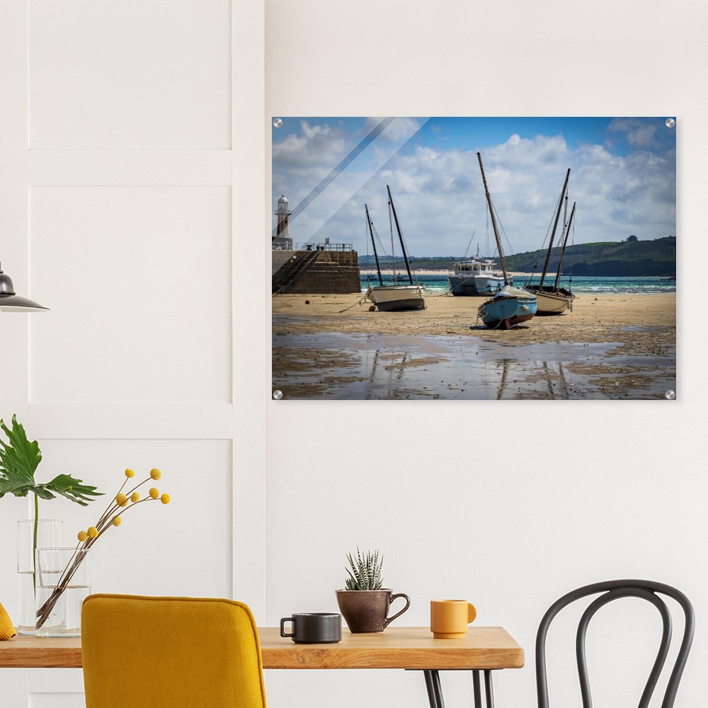 St ives Harbour, Low Tide - Acrylic Fine Art Print - Image 4