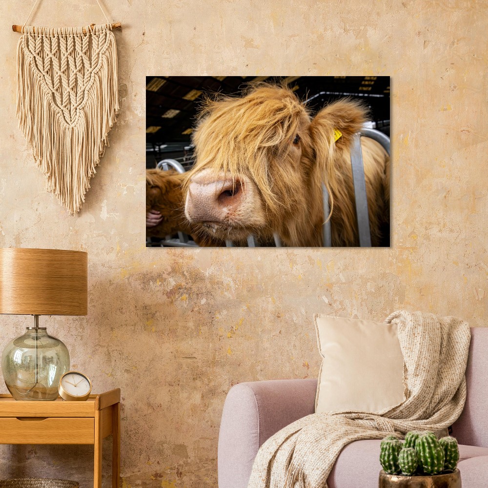 Highland Cow Close - Aluminum Fine Art Print - Image 6