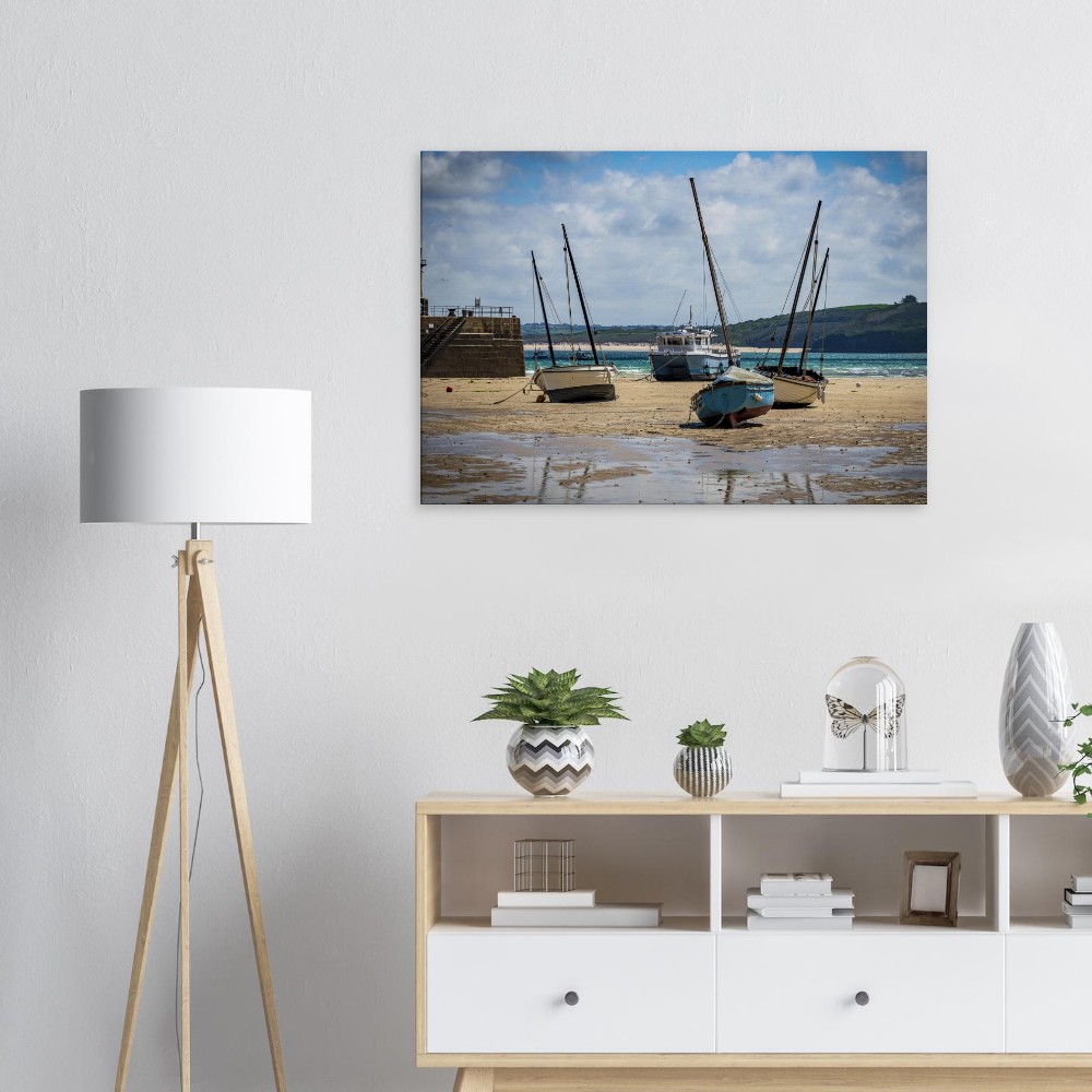 St Ives Harbour, Low Tide - Fine art Canvas print - Image 4