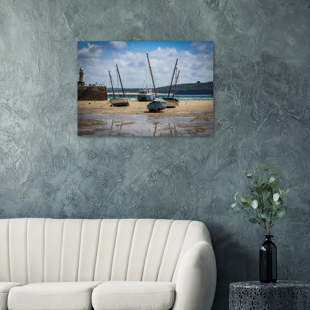 St. Ives Harbour, Low Tide - Aluminum Print - Image 7