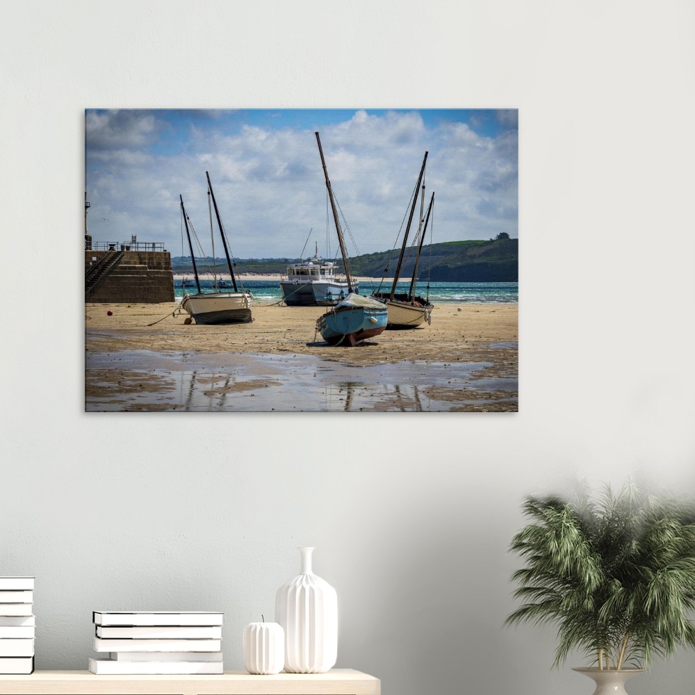 St Ives Harbour, Low Tide - Fine art Canvas print - Image 7
